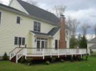 Ipe with white vinyl rails